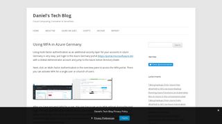 Using MFA in Azure Germany - Daniel's Tech Blog