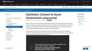 Create a web app with the Azure Government portal | Microsoft Docs