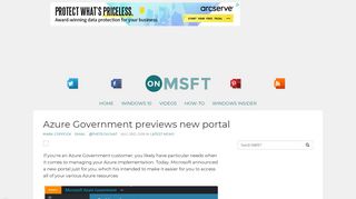 Azure Government previews new portal OnMSFT.com OnMSFT.com