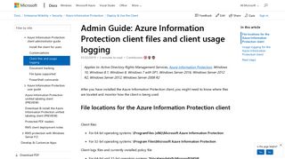 Azure Information Protection client files and usage logging | Microsoft ...