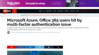 Microsoft Azure, Office 365 users hit by multi-factor authentication ...