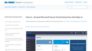 How to : Access Microsoft Azure Portal Using One-click Sign-in ...