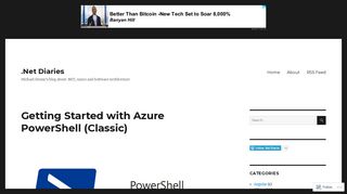 Getting Started with Azure PowerShell (Classic) – .Net Diaries