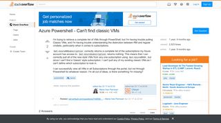 Azure Powershell - Can't find classic VMs - Stack Overflow