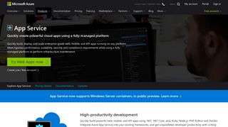 Azure App Service – app hosting | Microsoft Azure