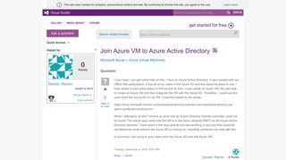 Join Azure VM to Azure Active Directory - MSDN - Microsoft