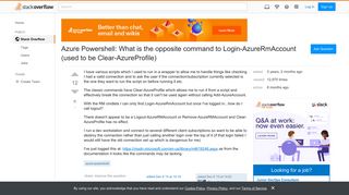 Azure Powershell: What is the opposite command to Login ...