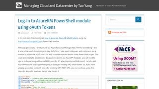 Log-In to AzureRM PowerShell module using oAuth Tokens ...