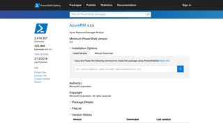 PowerShell Gallery | AzureRM 5.3.0