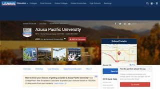 Applying to Azusa Pacific University | US News Best Colleges