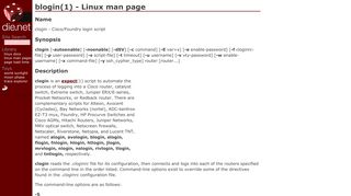 blogin(1): Cisco/Foundry login script - Linux man page