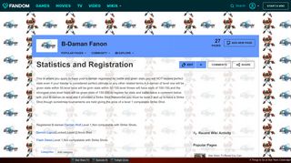 Statistics and Registration | B-Daman fanon Wiki | FANDOM powered ...