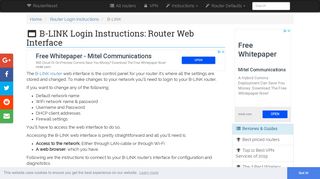 B-LINK Login: How to Access the Router Settings | RouterReset