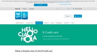 B Credit card | Yorkshire Bank