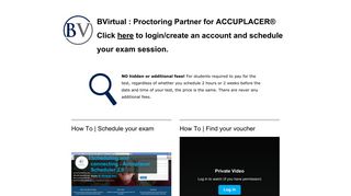 Accuplacer Testing - online proctor