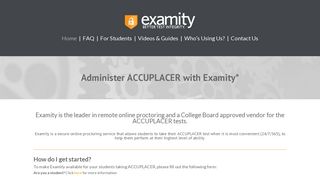 Accuplacer | Examity