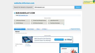 b2b.babolat.com at Website Informer. Babolat. Visit B 2 Babolat.