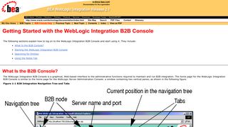 Getting Started with the WebLogic Integration B2B Console