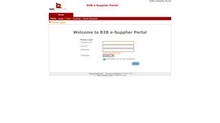 Welcome to B2B e-Supplier Portal