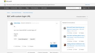 B2C with custom login URL - Microsoft Tech Community - 44040