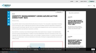 Identity Management Using Azure Active Directory B2C - Reply