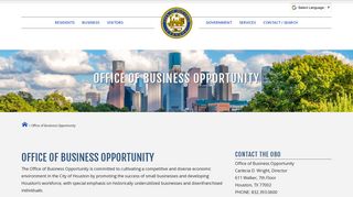 Office of Business Opportunity - City of Houston