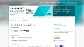 Smart City Brokerage event 2018 - Home