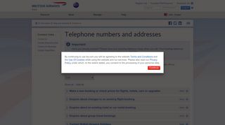 Telephone numbers and addresses | Help and contacts | British Airways