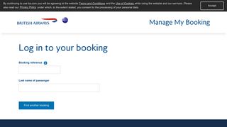 British Airways - Manage My Booking - BA.com