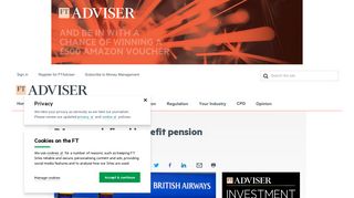 BA opens defined benefit pension replacement - FTAdviser.com