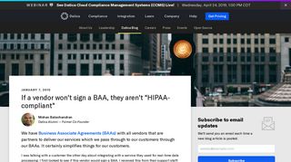 If a vendor won't sign a BAA, they aren't 