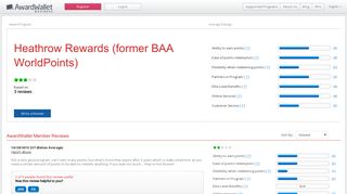 Review of Heathrow Rewards (former BAA WorldPoints) award ...