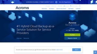 Cloud Backup as a Service for Service Providers - MSP Backup - Acronis
