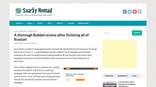 A thorough Babbel review after finishing all of Russian – Snarky Nomad