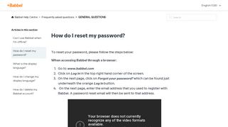 How do I reset my password? – Babbel Help Centre