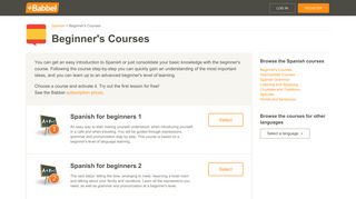 Beginner's Courses - Learn Spanish online - Babbel.com