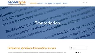 Transcription — Babbletype