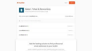 Babel : Tchat & Rencontres - email addresses & email ... - Hunter.io