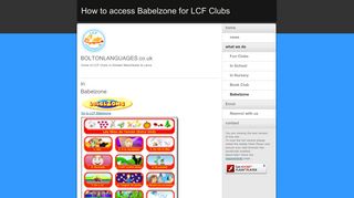 How to access Babelzone for LCF Clubs - Bolton Languages