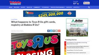 What happens to Toys R Us gift cards, registry at Babies R Us?