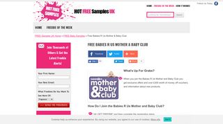 Free Babies R Us Mother & Baby Club - FREE Samples UK