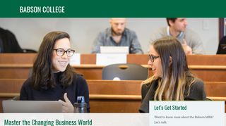 Two Year MBA | Babson College