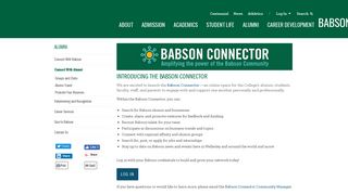 Babson Connector | Babson College