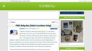 FREE Baby Box from Baby Box University ~ Select Locations Only ...