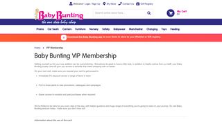 VIP Membership | Baby Bunting