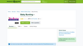 Baby Bunting Reviews - ProductReview.com.au