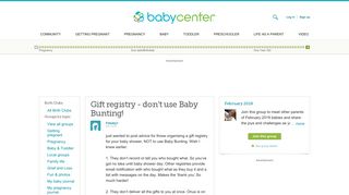 Gift registry - don't use Baby Bunting! - February 2018 ...
