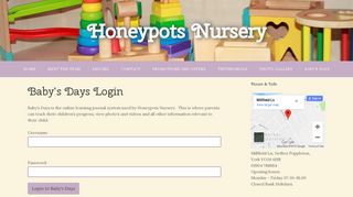 Baby's Days Login – Honeypots Nursery