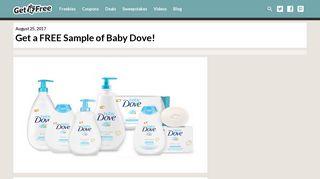 Get a FREE Sample of Baby Dove! – Get it Free
