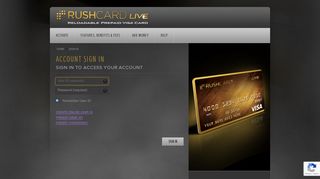 RushCard Live - Account Login
